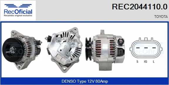 Alternator (REC2044110.0)