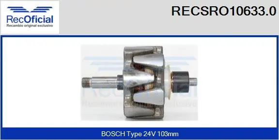 Rotor, alternator (RECSRO10633.0)