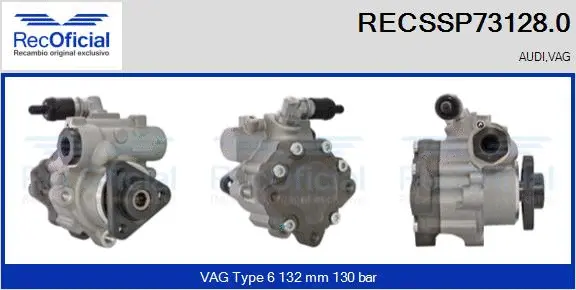 Hydraulic Pump, steering (RECSSP73128.0)