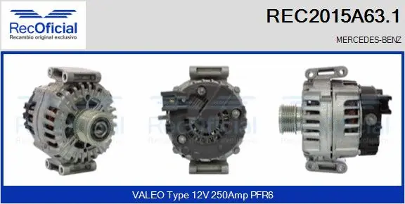 Alternator (REC2015A63.1)