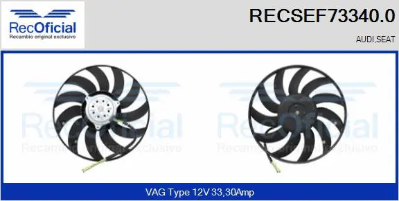 Fan, engine cooling (RECSEF73340.0)