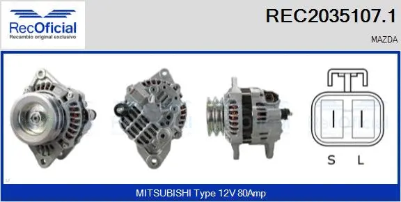 Alternator (REC2035107.1)