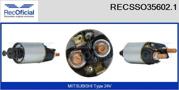 Solenoid Switch, starter (RECSSO35602.1)