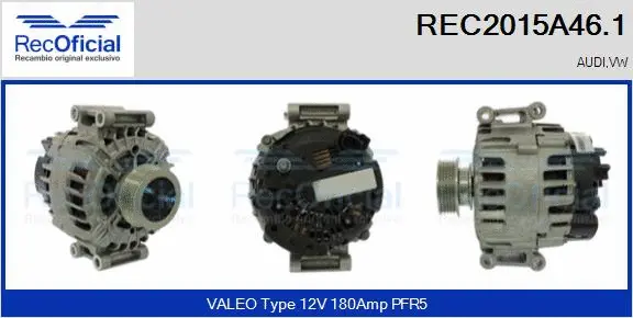 Alternator (REC2015A46.1)