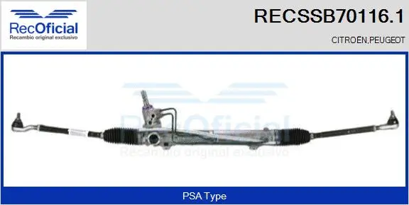 Steering Gear (RECSSB70116.1)