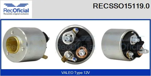 Solenoid Switch, starter (RECSSO15119.0)