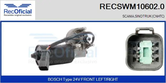 Wiper Motor (RECSWM10602.0)