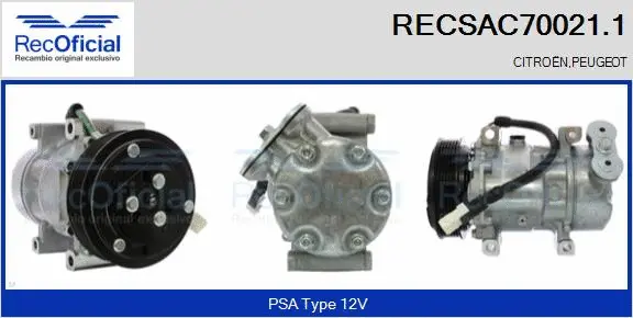 Compressor, air conditioning (RECSAC70021.1)