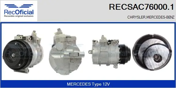 Compressor, air conditioning (RECSAC76000.1)
