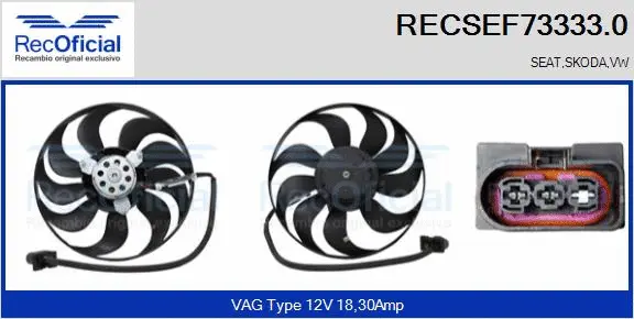 Fan, engine cooling (RECSEF73333.0)