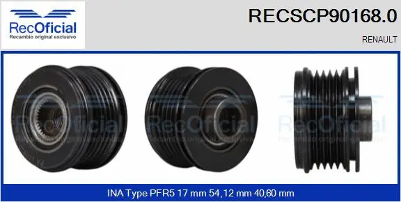 Belt Pulley, alternator (RECSCP90168.0)