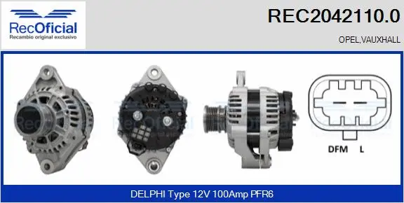 Alternator (REC2042110.0)