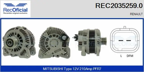 Alternator (REC2035259.0)