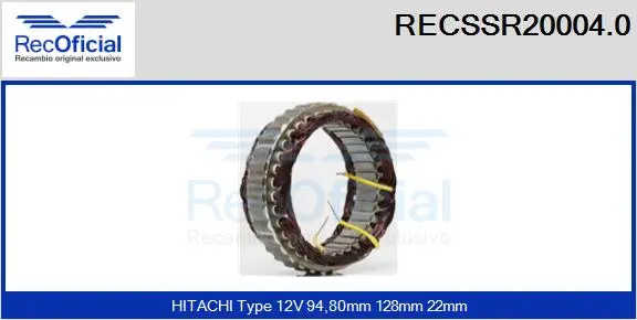 Stator, alternator (RECSSR20004.0)