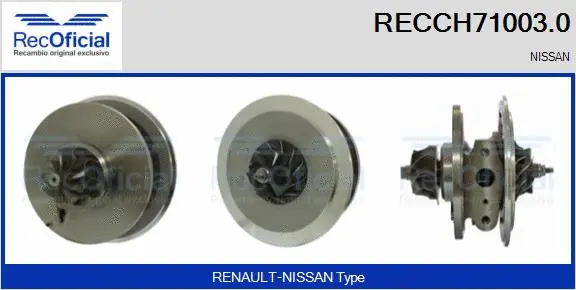 Core assembly, turbocharger (RECCH71003.0)