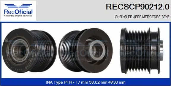 Belt Pulley, alternator (RECSCP90212.0)