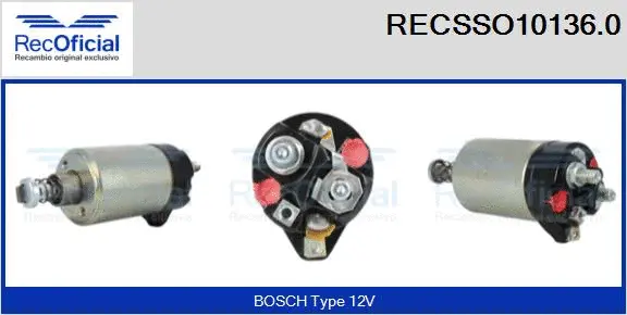 Solenoid Switch, starter (RECSSO10136.0)