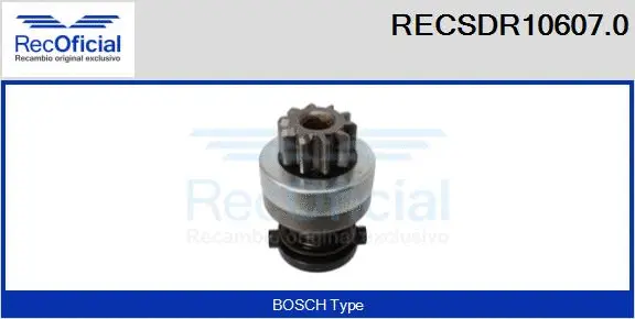 Pinion, starter (RECSDR10607.0)