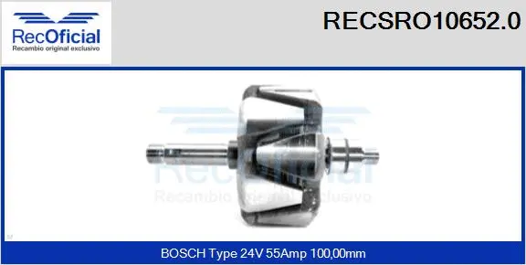 Rotor, alternator (RECSRO10652.0)