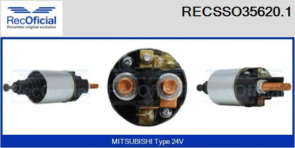 Solenoid Switch, starter (RECSSO35620.1)