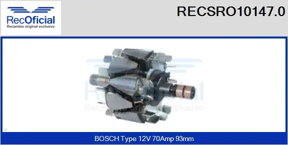 Rotor, alternator (RECSRO10147.0)