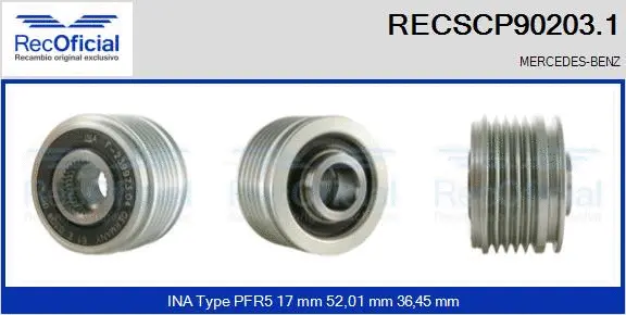 Belt Pulley, alternator (RECSCP90203.1)