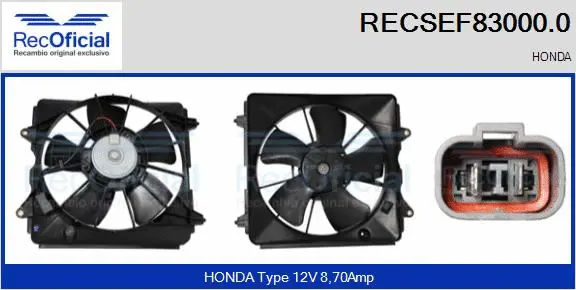 Electric Motor, radiator fan (RECSEF83000.0)