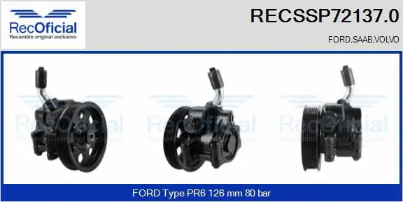 Hydraulic Pump, steering (RECSSP72137.0)