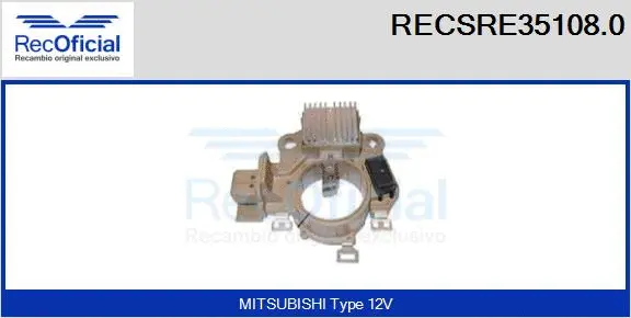 Alternator Regulator (RECSRE35108.0)