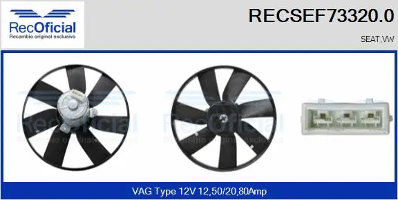 Fan, engine cooling (RECSEF73320.0)