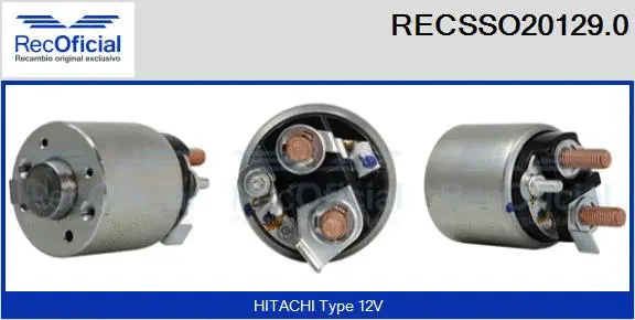 Solenoid Switch, starter (RECSSO20129.0)