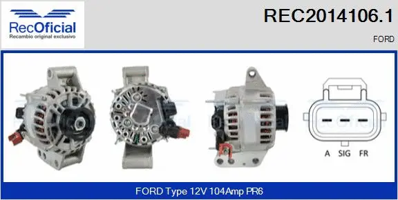 Alternator (REC2014106.1)