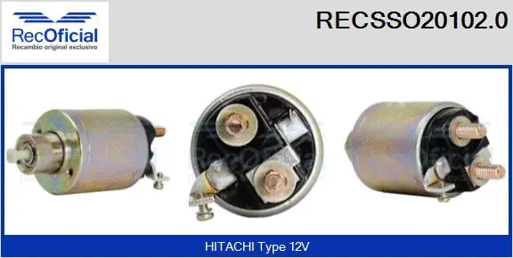 Solenoid Switch, starter (RECSSO20102.0)