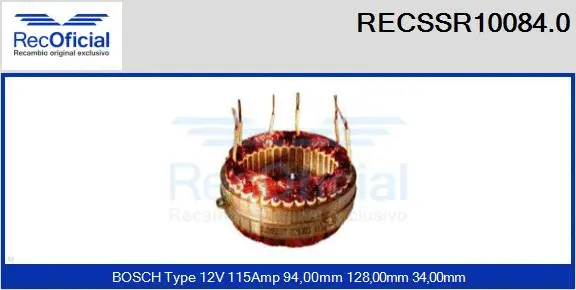 Stator, alternator (RECSSR10084.0)