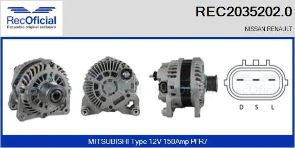 Alternator (REC2035202.0)