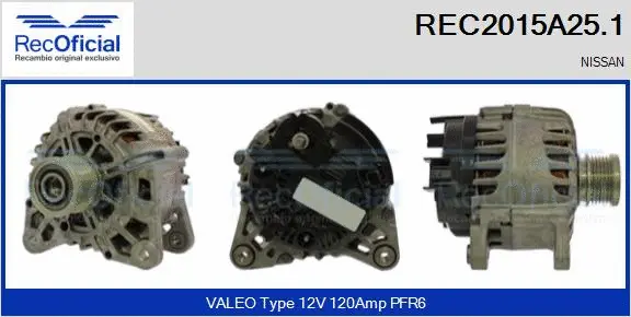 Alternator (REC2015A25.1)