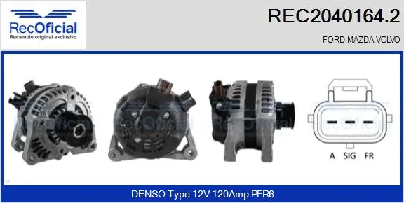Alternator (REC2040164.2)