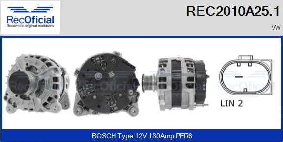 Alternator (REC2010A25.1)