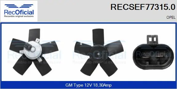 Fan, engine cooling (RECSEF77315.0)