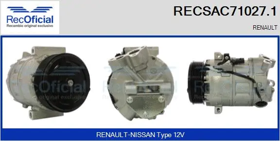Compressor, air conditioning (RECSAC71027.1)