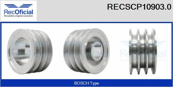 Belt Pulley, alternator (RECSCP10903.0)