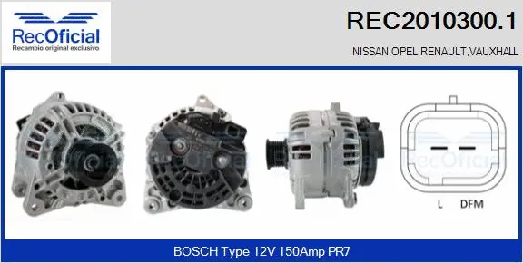 Alternator (REC2010300.1)