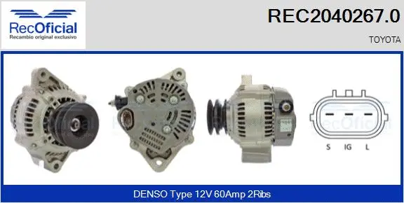 Alternator (REC2040267.0)
