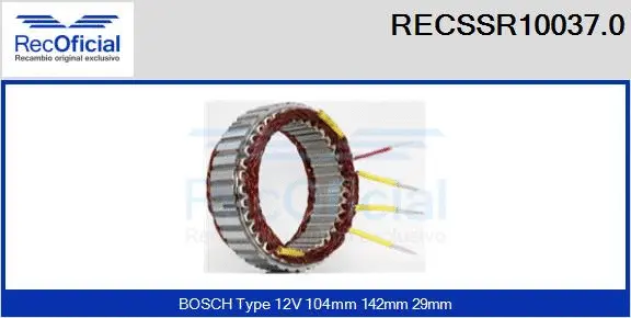 Stator, alternator (RECSSR10037.0)