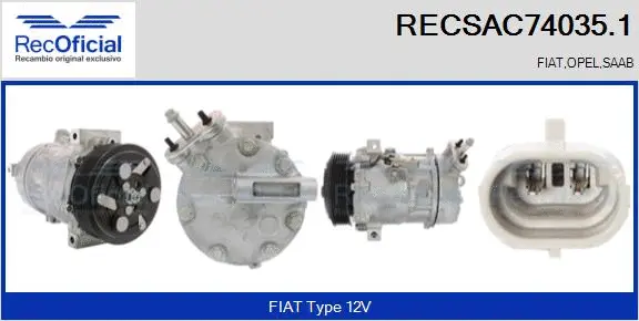 Compressor, air conditioning (RECSAC74035.1)