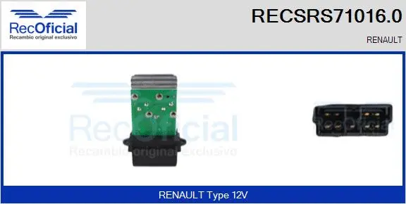 Resistor, interior blower (RECSRS71016.0)
