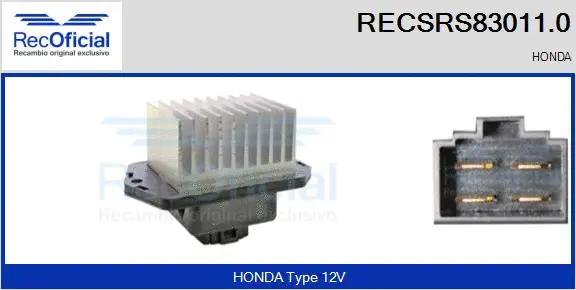 Resistor, interior blower (RECSRS83011.0)