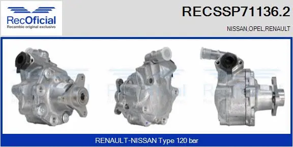 Hydraulic Pump, steering (RECSSP71136.2)