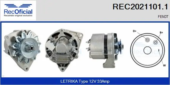 Alternator (REC2021101.1)