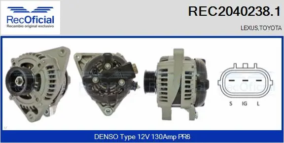 Alternator (REC2040238.1)